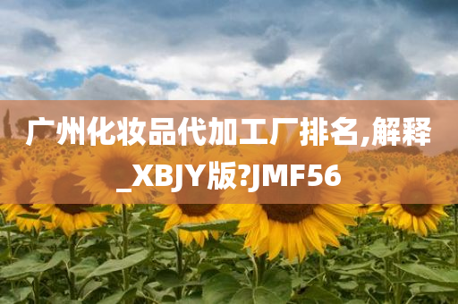 广州化妆品代加工厂排名,解释_XBJY版?JMF56