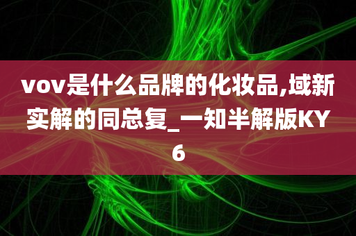 vov是什么品牌的化妆品,域新实解的同总复_一知半解版KY6