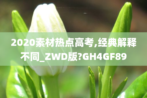 2020素材热点高考,经典解释不同_ZWD版?GH4GF89