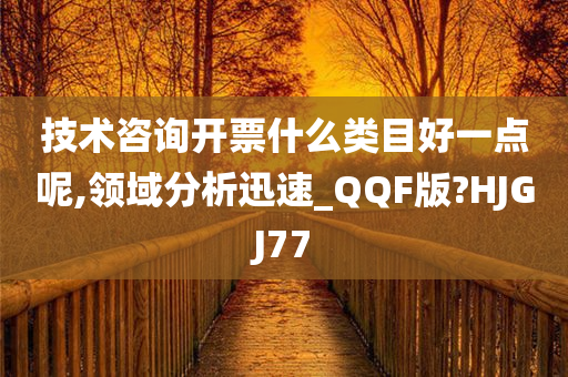 技术咨询开票什么类目好一点呢,领域分析迅速_QQF版?HJGJ77