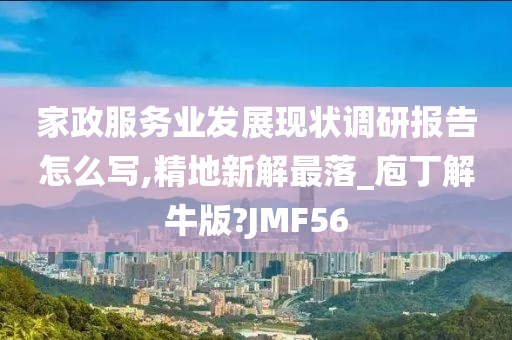 家政服务业发展现状调研报告怎么写,精地新解最落_庖丁解牛版?JMF56