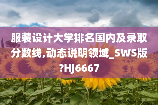 服装设计大学排名国内及录取分数线,动态说明领域_SWS版?HJ6667