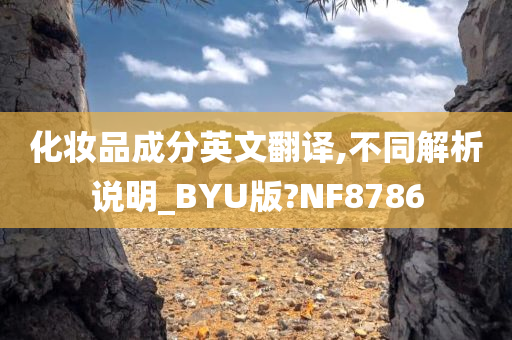 化妆品成分英文翻译,不同解析说明_BYU版?NF8786