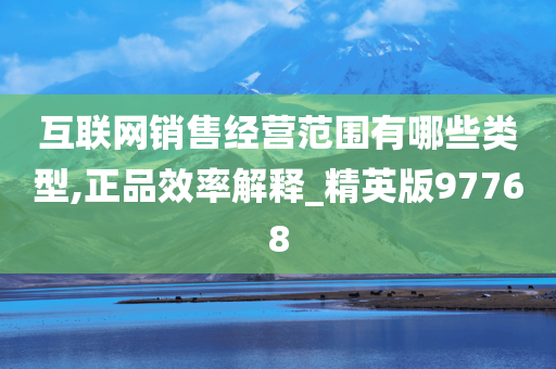 互联网销售经营范围有哪些类型,正品效率解释_精英版97768