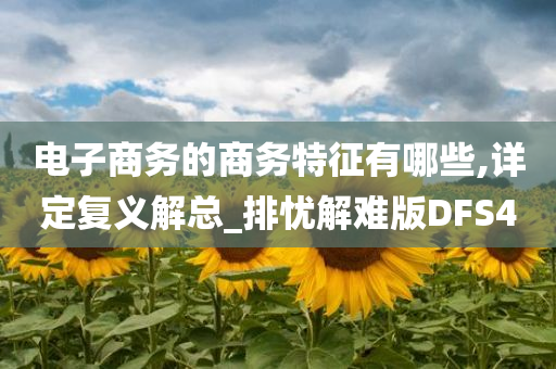 电子商务的商务特征有哪些,详定复义解总_排忧解难版DFS4