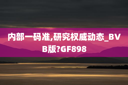 内部一码准,研究权威动态_BVB版?GF898