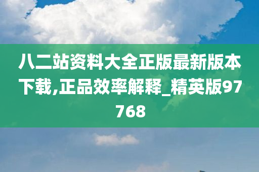 八二站资料大全正版最新版本下载,正品效率解释_精英版97768