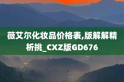 薇艾尔化妆品价格表,版解解精析挑_CXZ版GD676