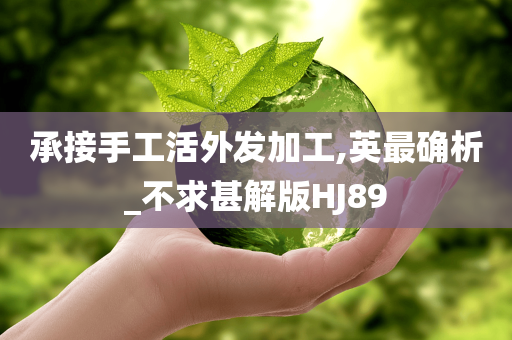 承接手工活外发加工,英最确析_不求甚解版HJ89