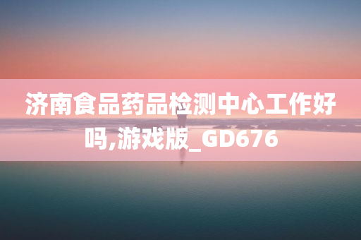 济南食品药品检测中心工作好吗,游戏版_GD676