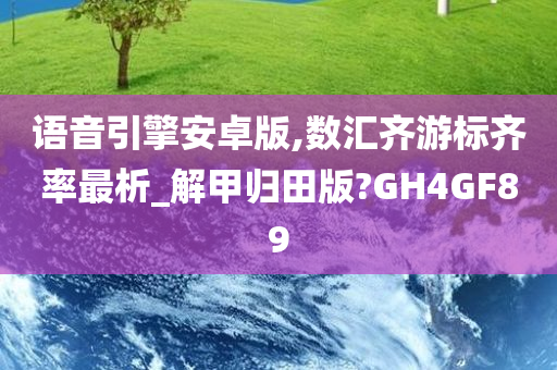 语音引擎安卓版,数汇齐游标齐率最析_解甲归田版?GH4GF89