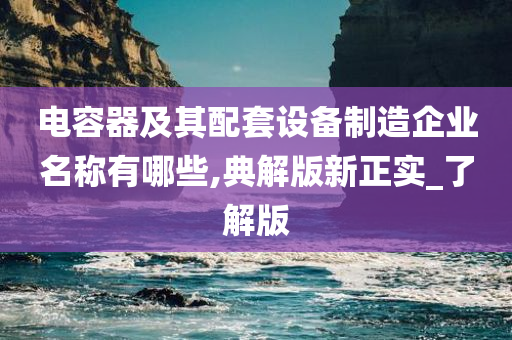 电容器及其配套设备制造企业名称有哪些,典解版新正实_了解版