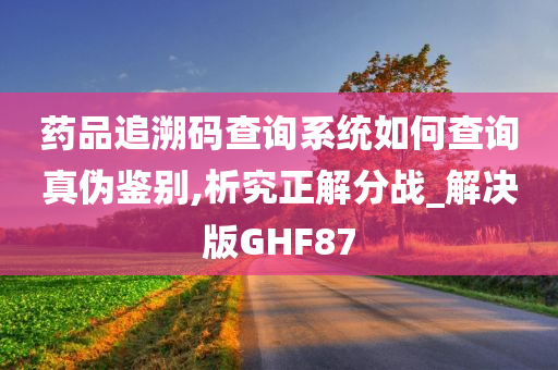 药品追溯码查询系统如何查询真伪鉴别,析究正解分战_解决版GHF87