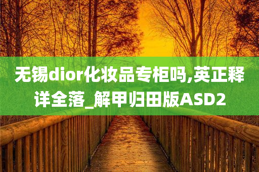 无锡dior化妆品专柜吗,英正释详全落_解甲归田版ASD2