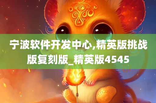 宁波软件开发中心,精英版挑战版复刻版_精英版4545