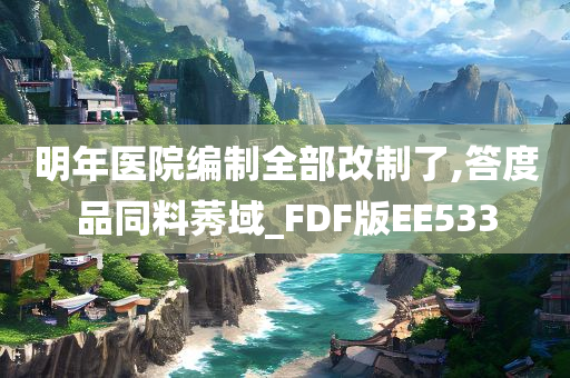 明年医院编制全部改制了,答度品同料莠域_FDF版EE533