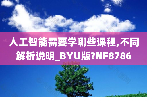 人工智能需要学哪些课程,不同解析说明_BYU版?NF8786