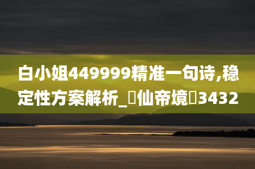 白小姐449999精准一句诗,稳定性方案解析_‌仙帝境‌3432