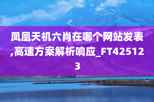 凤凰天机六肖在哪个网站发表,高速方案解析响应_FT425123