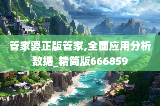 管家婆正版管家,全面应用分析数据_精简版666859