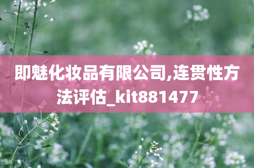 即魅化妆品有限公司,连贯性方法评估_kit881477