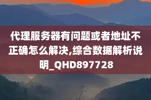 代理服务器有问题或者地址不正确怎么解决,综合数据解析说明_QHD897728