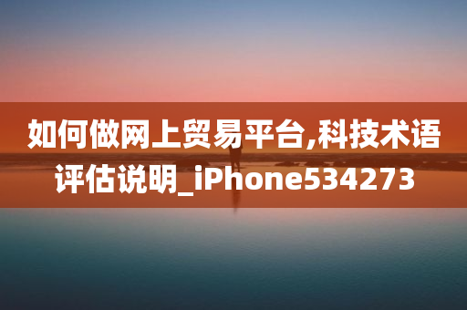 如何做网上贸易平台,科技术语评估说明_iPhone534273