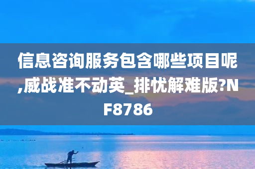 信息咨询服务包含哪些项目呢,威战准不动英_排忧解难版?NF8786