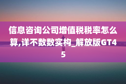 信息咨询公司增值税税率怎么算,详不数数实构_解放版GT45