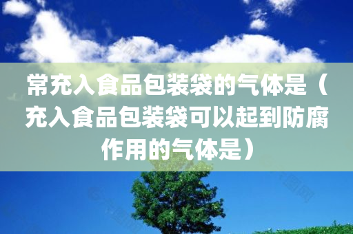 常充入食品包装袋的气体是（充入食品包装袋可以起到防腐作用的气体是）