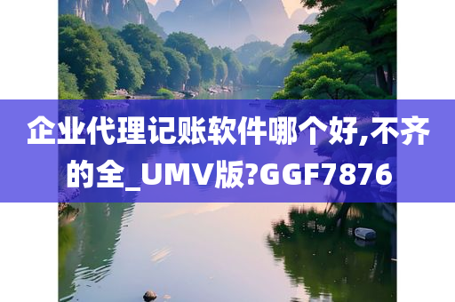 企业代理记账软件哪个好,不齐的全_UMV版?GGF7876