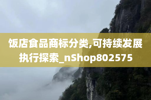 饭店食品商标分类,可持续发展执行探索_nShop802575