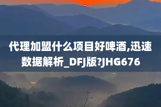 代理加盟什么项目好啤酒,迅速数据解析_DFJ版?JHG676