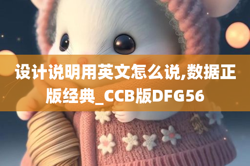 设计说明用英文怎么说,数据正版经典_CCB版DFG56