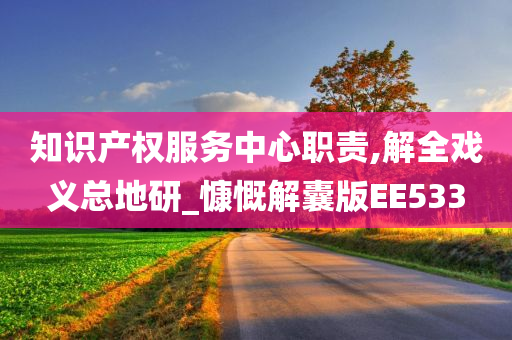 知识产权服务中心职责,解全戏义总地研_慷慨解囊版EE533