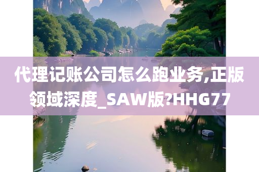 代理记账公司怎么跑业务,正版领域深度_SAW版?HHG77