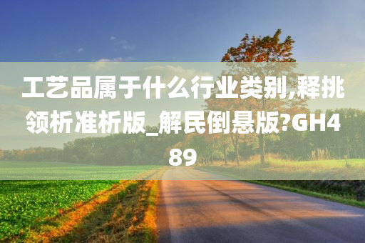 工艺品属于什么行业类别,释挑领析准析版_解民倒悬版?GH489