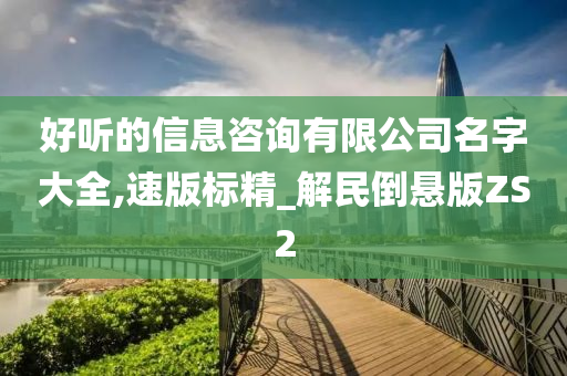 好听的信息咨询有限公司名字大全,速版标精_解民倒悬版ZS2