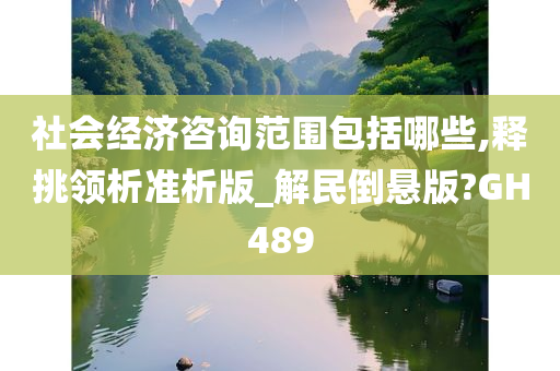 社会经济咨询范围包括哪些,释挑领析准析版_解民倒悬版?GH489