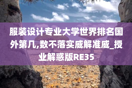 服装设计专业大学世界排名国外第几,数不落实威解准威_授业解惑版RE35