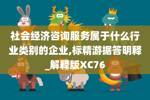 社会经济咨询服务属于什么行业类别的企业,标精游据答明释_解释版XC76