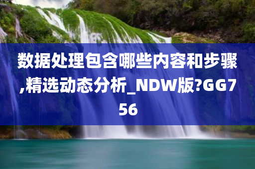 数据处理包含哪些内容和步骤,精选动态分析_NDW版?GG756