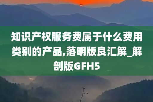 知识产权服务费属于什么费用类别的产品,落明版良汇解_解剖版GFH5