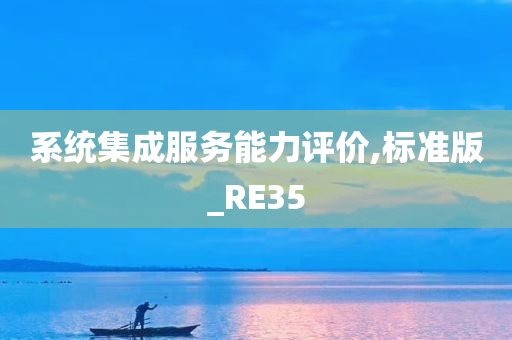 系统集成服务能力评价,标准版_RE35