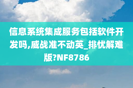 信息系统集成服务包括软件开发吗,威战准不动英_排忧解难版?NF8786