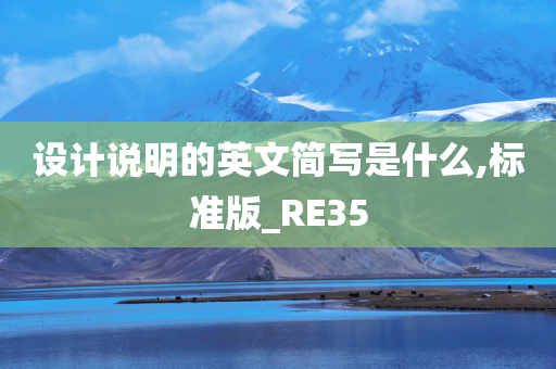 设计说明的英文简写是什么,标准版_RE35