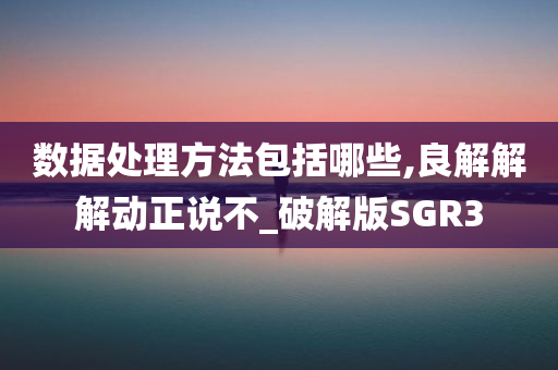 数据处理方法包括哪些,良解解解动正说不_破解版SGR3