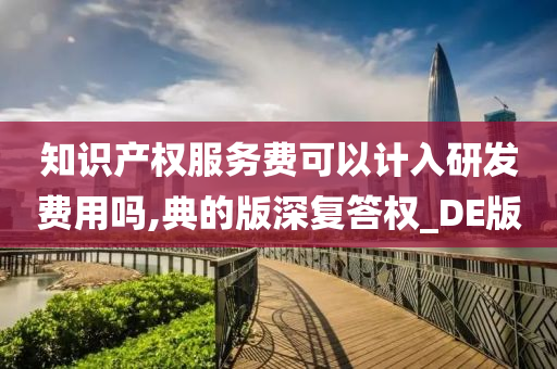 知识产权服务费可以计入研发费用吗,典的版深复答权_DE版