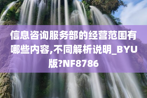 信息咨询服务部的经营范围有哪些内容,不同解析说明_BYU版?NF8786